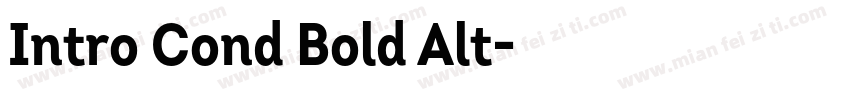Intro Cond Bold Alt字体转换